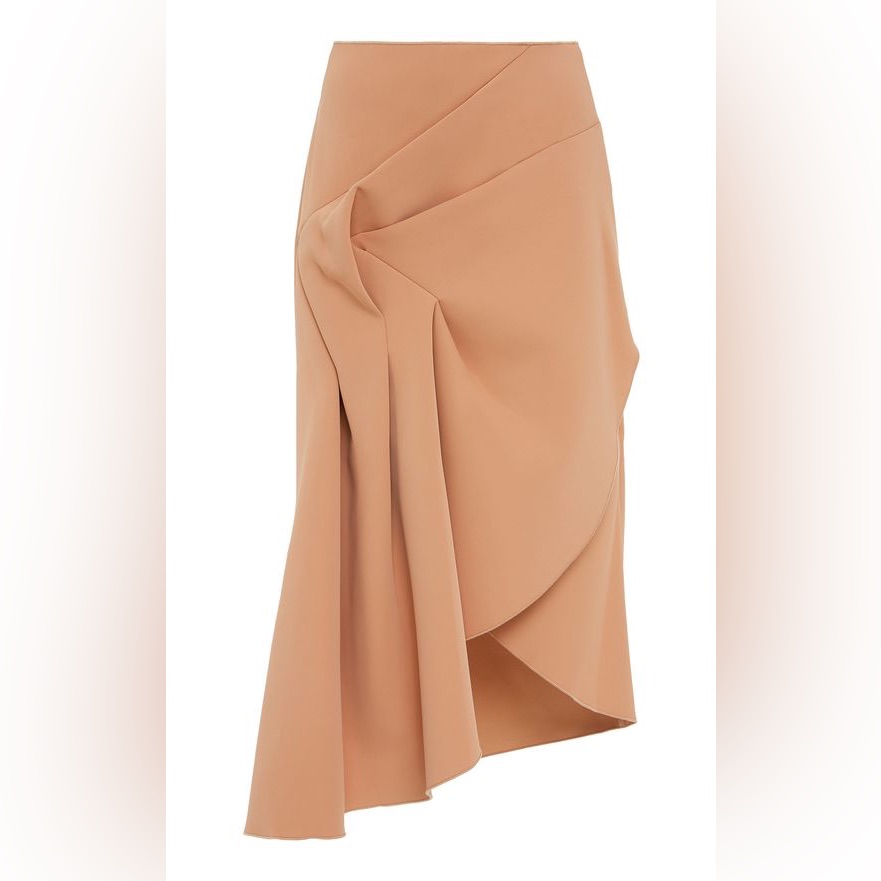 Acler Women's Asymmetrical Wrap Skirt, Crawford Skirt In Clay, Us Size 2